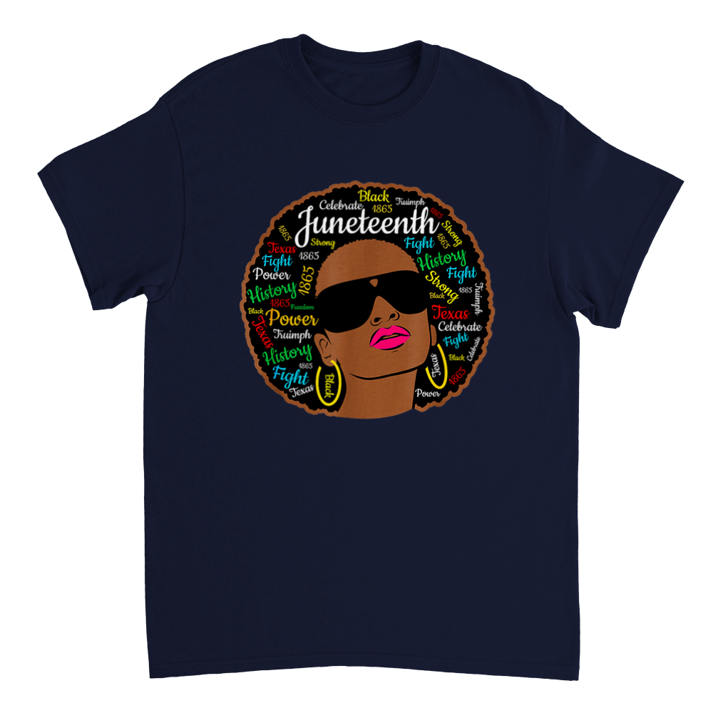 Heavyweight Unisex Crewneck T-shirt Commemorating Juneteenth