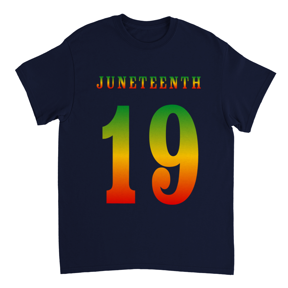 Heavyweight Unisex Crewneck T-shirt Commemorating Juneteenth