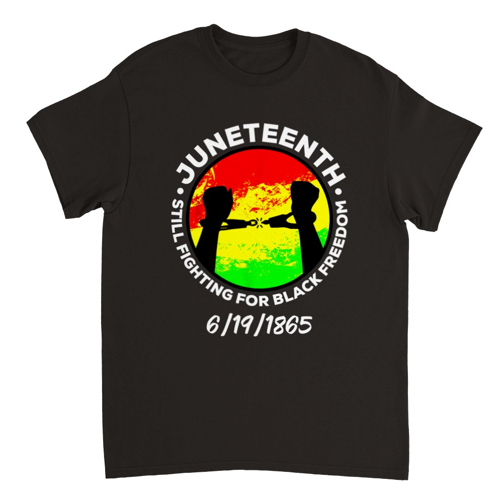 Heavyweight Unisex Crewneck T-shirt Commemorating Juneteenth