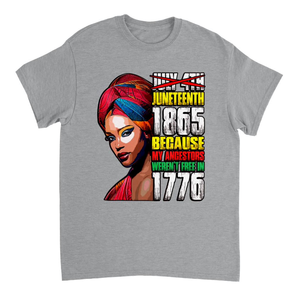 Heavyweight Unisex Crewneck T-shirt Commemorating Juneteenth