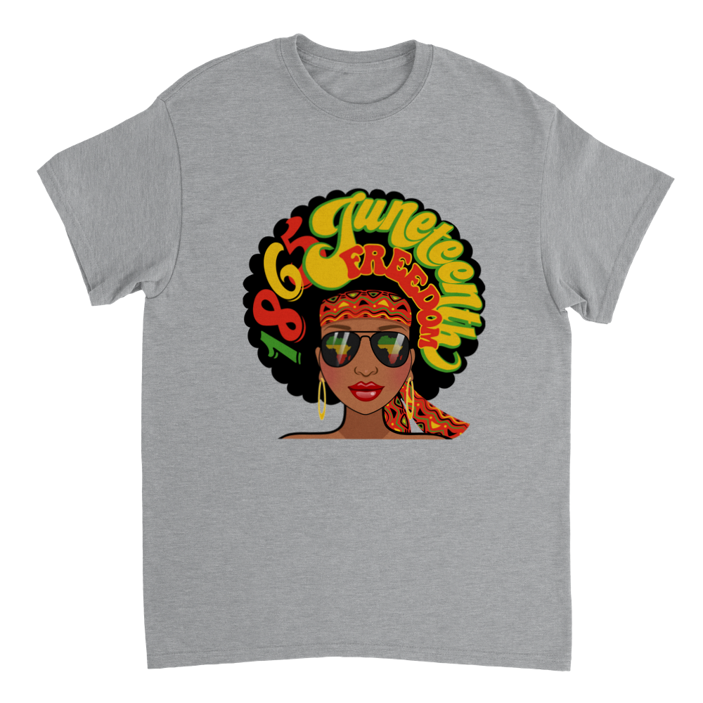 Heavyweight Unisex Crewneck T-shirt Commemorating Juneteenth