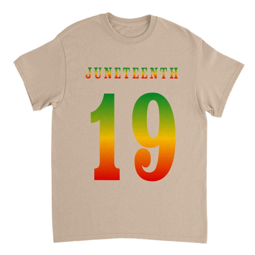 Heavyweight Unisex Crewneck T-shirt Commemorating Juneteenth