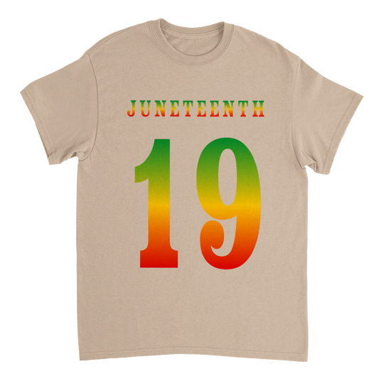 Heavyweight Unisex Crewneck T-shirt Commemorating Juneteenth