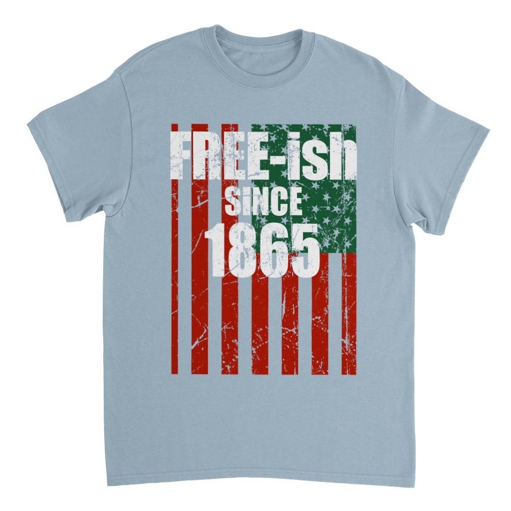 Heavyweight Unisex Crewneck T-shirt Commemorating Juneteenth