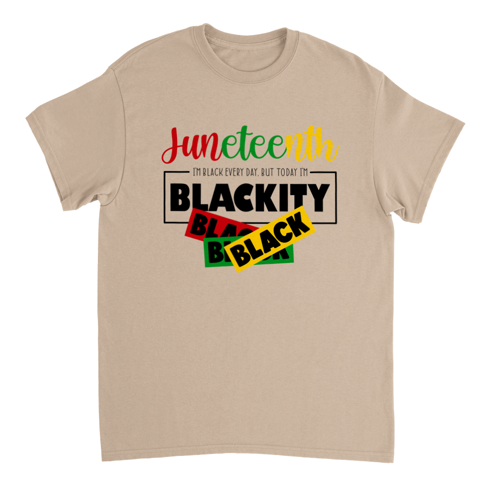 Heavyweight Unisex Crewneck T-shirt Commemorating Juneteenth