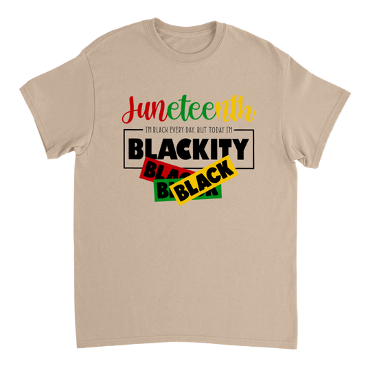 Heavyweight Unisex Crewneck T-shirt Commemorating Juneteenth