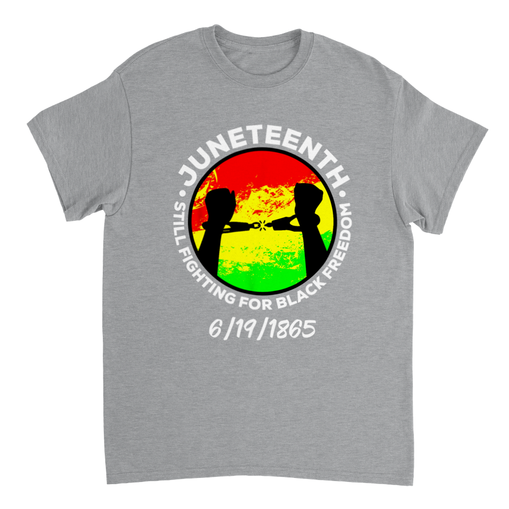 Heavyweight Unisex Crewneck T-shirt Commemorating Juneteenth