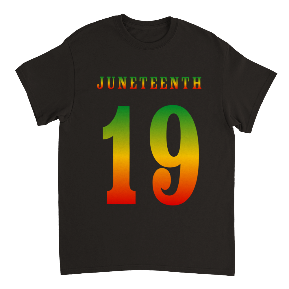 Heavyweight Unisex Crewneck T-shirt Commemorating Juneteenth