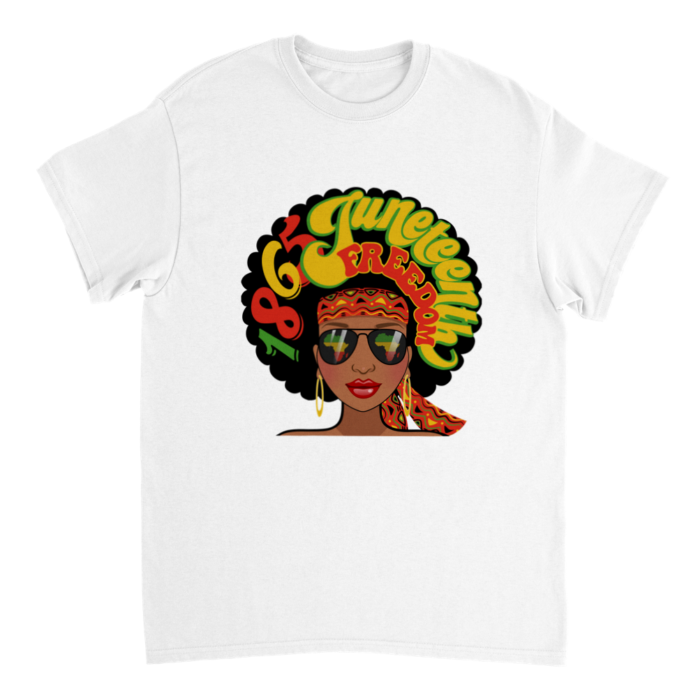 Heavyweight Unisex Crewneck T-shirt Commemorating Juneteenth