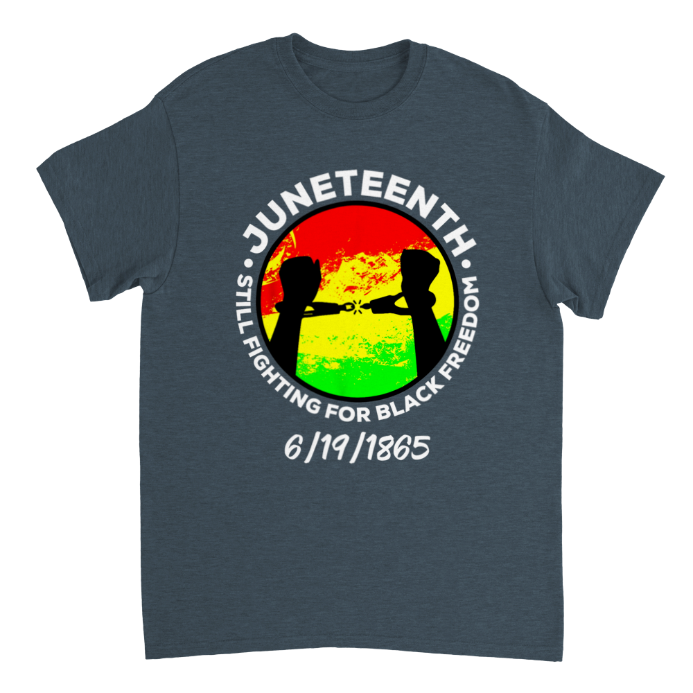 Heavyweight Unisex Crewneck T-shirt Commemorating Juneteenth