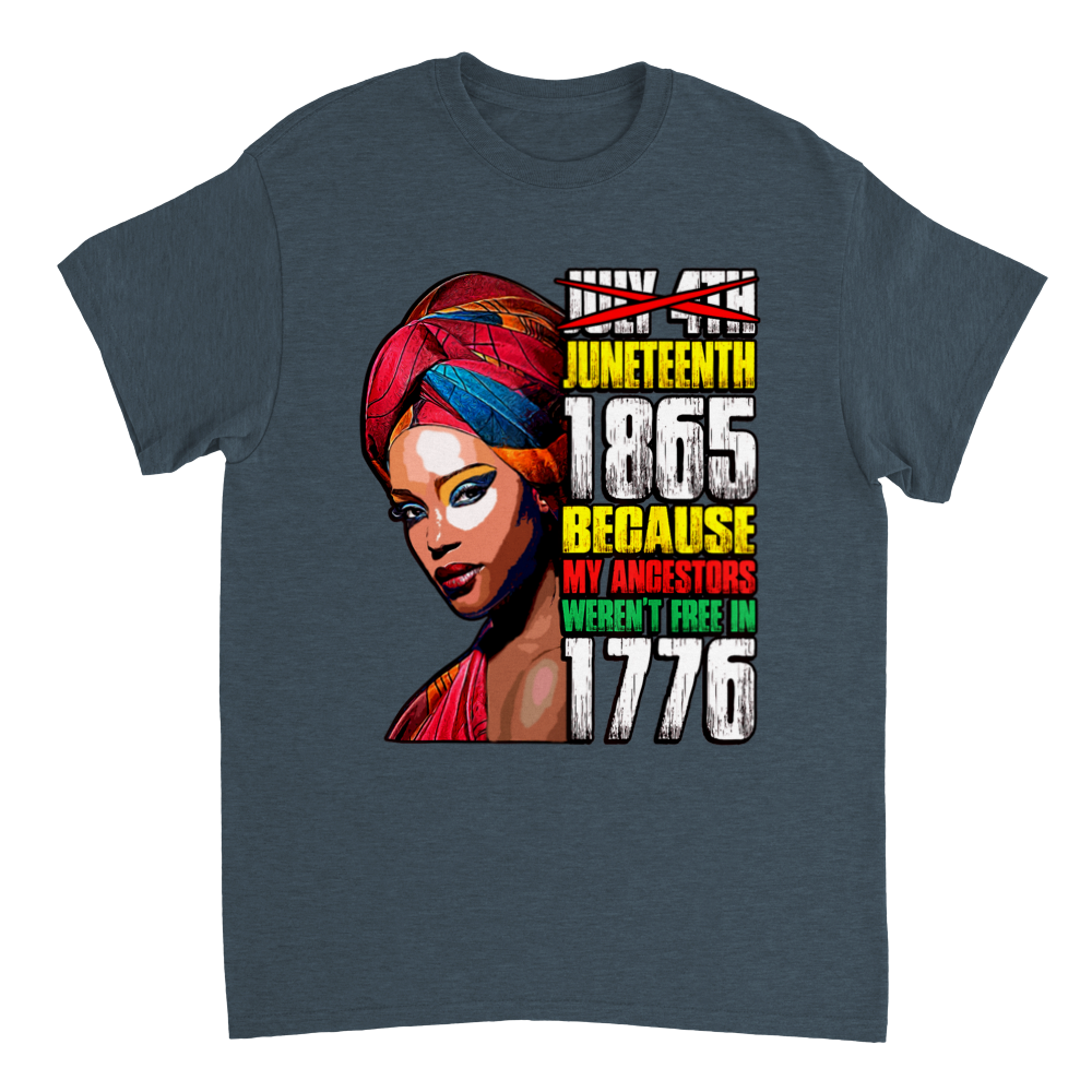 Heavyweight Unisex Crewneck T-shirt Commemorating Juneteenth