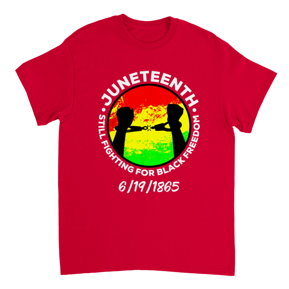 Heavyweight Unisex Crewneck T-shirt Commemorating Juneteenth